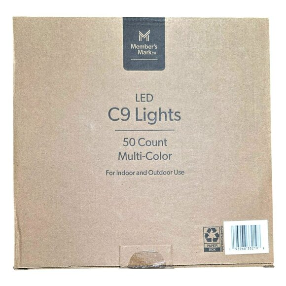 New LED C9 String Lights 50 Bulbs Multi-Color Christmas Holiday Indoor Outdoor - Picture 5 of 5